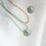 Brass Scallop Oxidised Shell