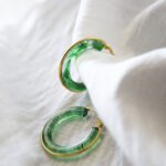 Golden Jade Hoops